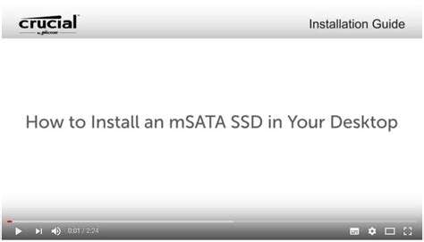 crucial msata|How to install an mSATA SSD in your desktop .